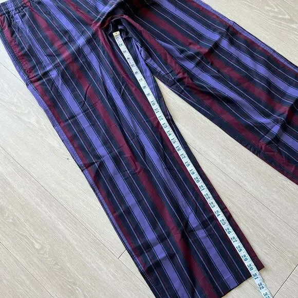 Madewell Alexa Chung Ernie Poplin Pant Womens Large Striped - Picture 6 of 9